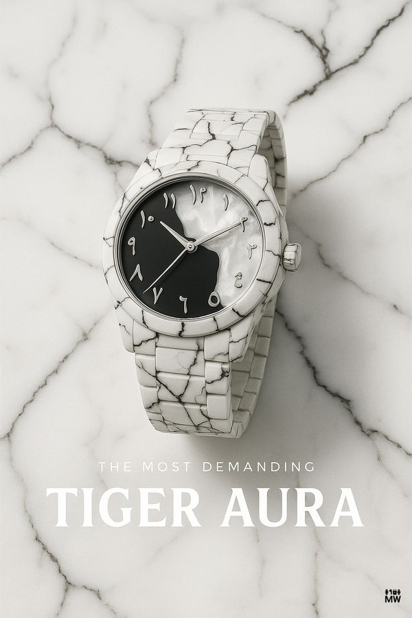 TIGER AURA WATCH - LIGHTWEIGHT FIBER CASE, ARABIC DIAL"
