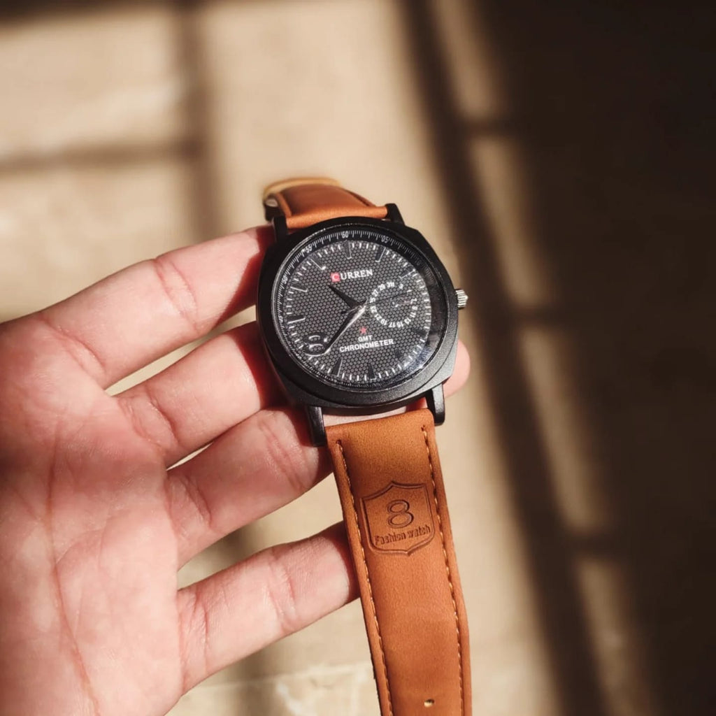 CURREN CLASSIC CHORNO LEATHER DIAL WATCH